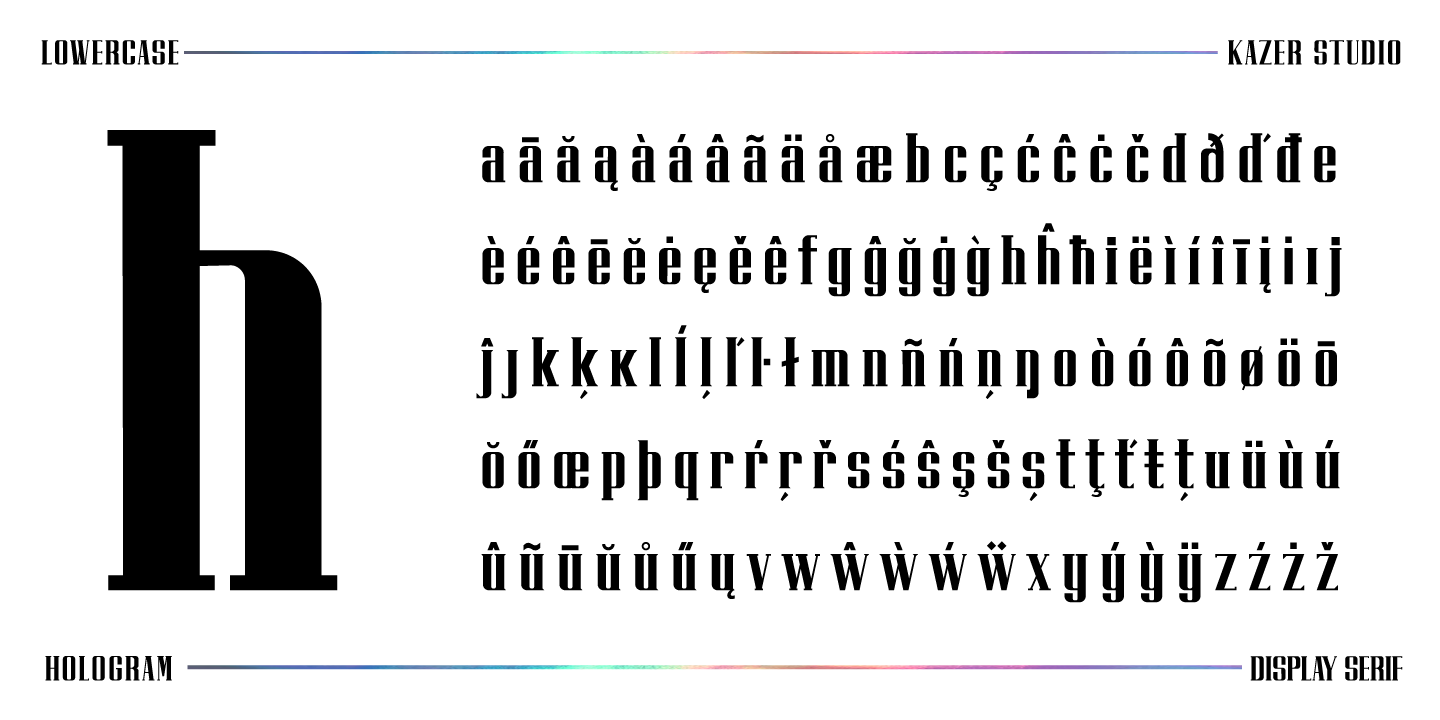 Пример шрифта Hologram Serif